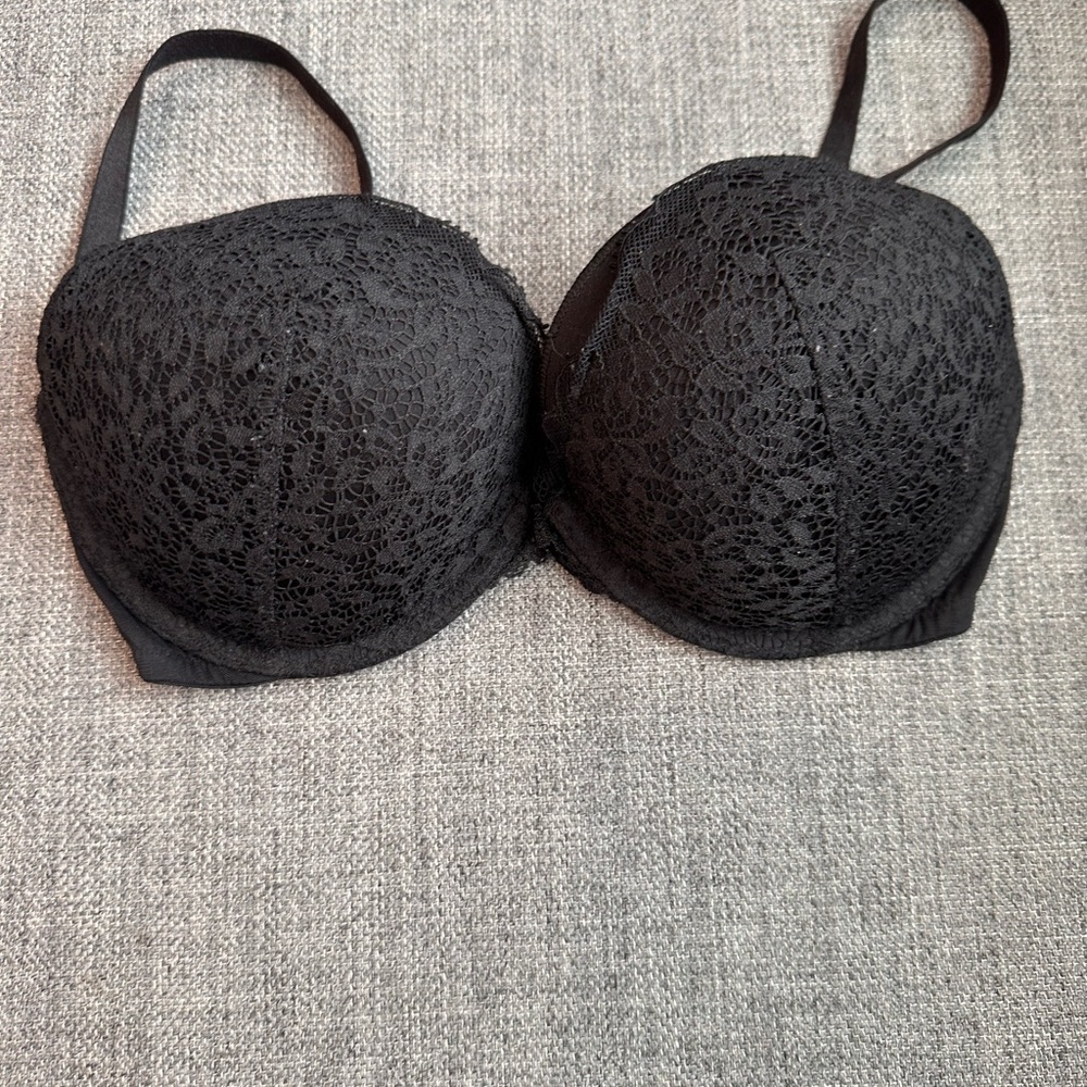 Elegant Black Lace Bra AND  lace garter belt